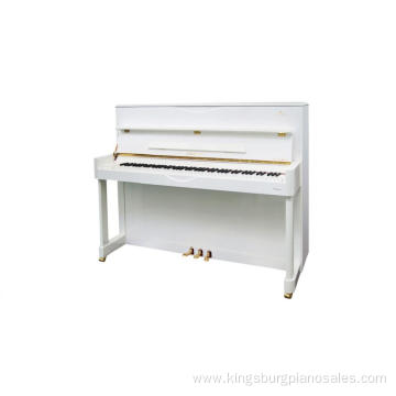 upright piano in front of window